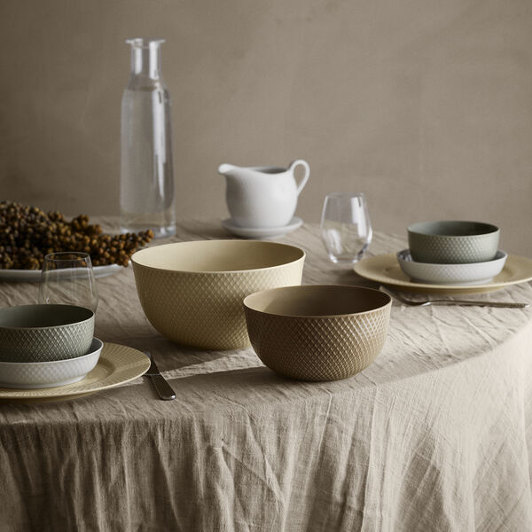 Rhombe Earth Bowl, clay, Lyngby Porcel&aelig;n