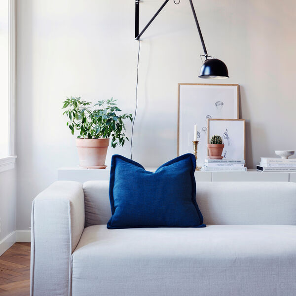 Picnic Kissen, dunkel petroleum, R&oslash;ros Tweed