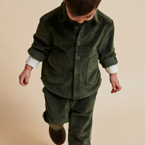 Cordhose mit verstellbarem Bund, dark green, Copenhagen Colors Organics