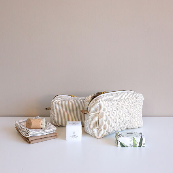 Waschlappen 4er-Pack, klassische Streifen camel Waschlappen 4er-Pack, klassische Streifen camel, Cam Cam Copenhagen