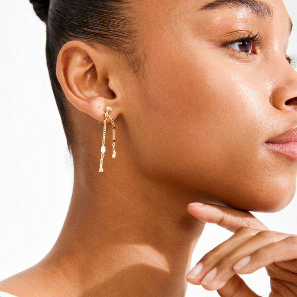 REGGIE ohrringe, vergoldet, Pilgrim