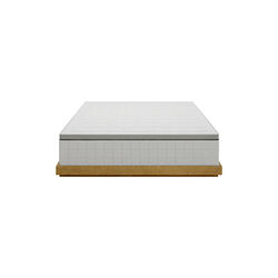 MUUN LITE KOMPLETTSET &ndash; MATRATZE, MATRATZENTOPPER UND HOHER HOLZRAHMEN, MUUN