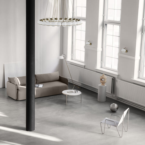Model 237/1 Wall Lamp, opaline/champagne Model 237/1 Wall Lamp, opaline/champagne, Astep