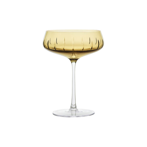 Champagne Coupe Single Cut, amber Champagne Coupe Single Cut, amber, Louise Roe
