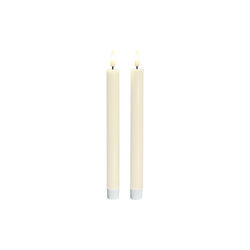 Sille lacquer crown candles 2 pcs, ivory, Sirius Home