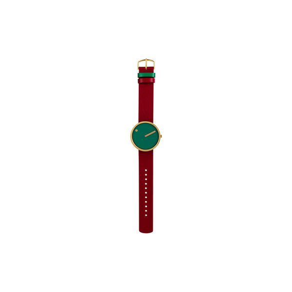 PICTO Wrist Watch, dusty green/matt gold/ruby red PICTO Wrist Watch, dusty green/matt gold/ruby red, Picto