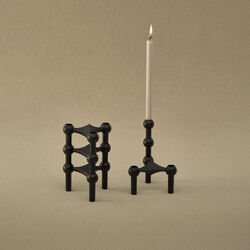 STOFF Nagel Kerzen 12 St&uuml;ck, Leinengrau, STOFF Nagel