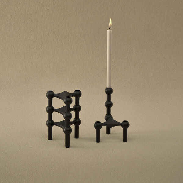 STOFF Nagel Kerzen 12 St&uuml;ck, Leinengrau, STOFF Nagel