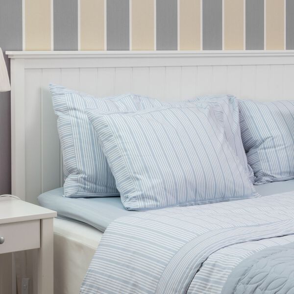 Pillow Case, powder blue stripes, Home by Ilse Jacobsen