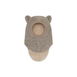 Balaclava Ears Wool , camel melange, HUTTEliHUT