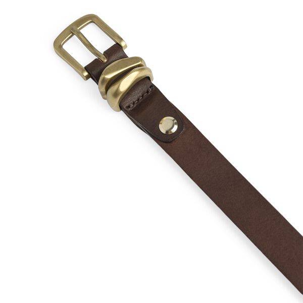KinsleyMBG Belt, dark brown w/br. gold, Markberg