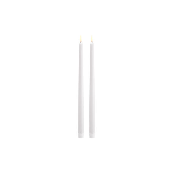 LED Slim Taper Candle 2 pcs, nordic white, Uyuni Lighting