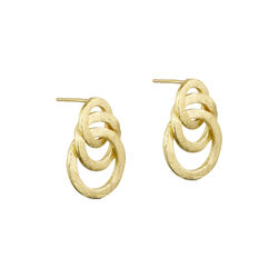 Karla trio earrings, gold plated, Pure by Nat