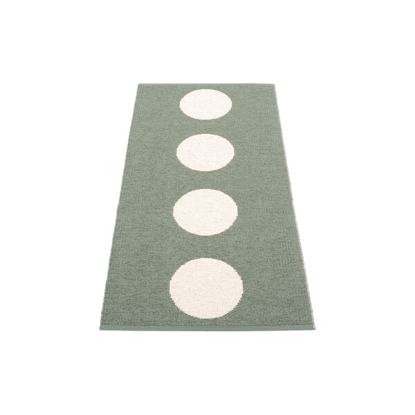 Vera Plastic Rug, army/vanilla, Pappelina