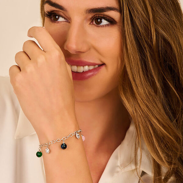 MAXINE bracelet, silver/multi, Spirit Icons