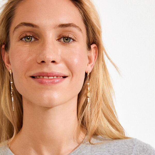 FIRE ohrringe, vergoldet, Pilgrim