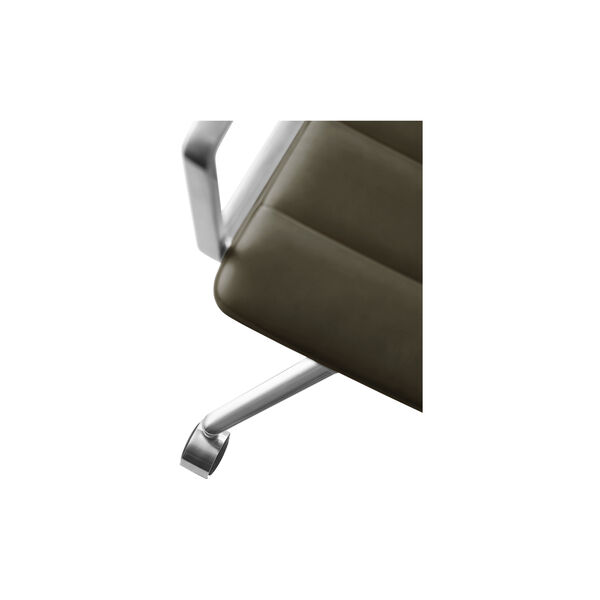 VIPP452 Drehstuhl mit Rollen, Bosco-Gr&uuml;n/poliertes Aluminium, Vipp