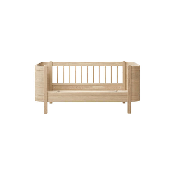 Wood Mini+ Cot Bed incl. Junior Kit 68x122/162 cm, oak, Oliver Furniture