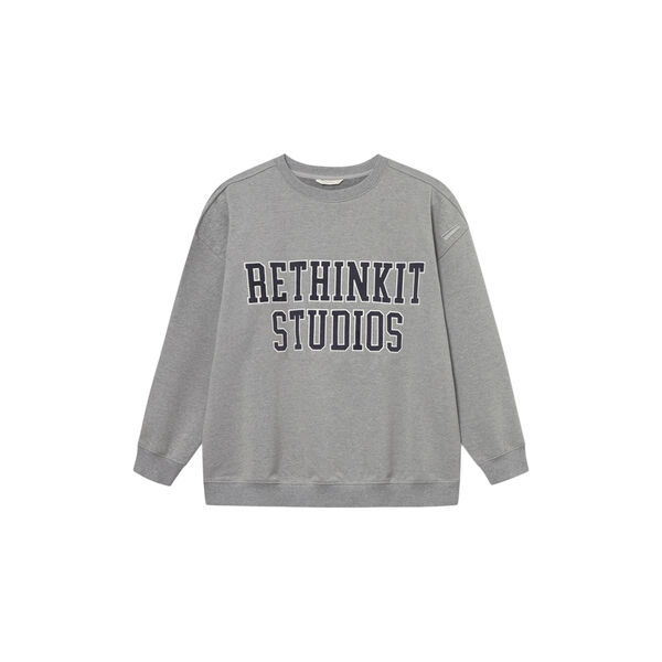 Sweatshirt mit Logo, grey melange, Rethinkit