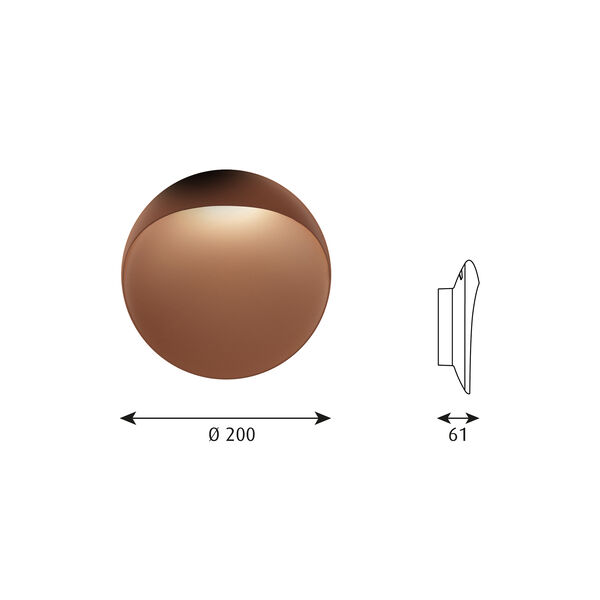 Flindt Wandleuchte S, corten, Louis Poulsen