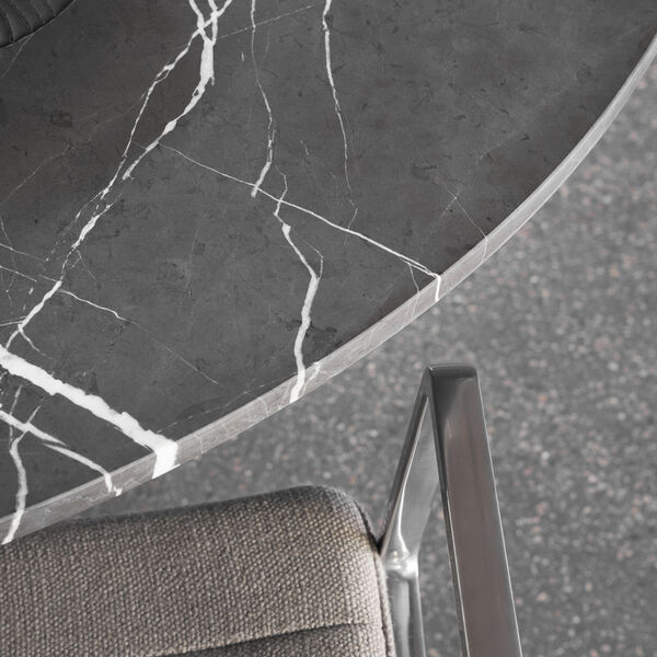 VIPP495 Cabin Runder Tisch, Pietra Grey/dunkle Eiche, Vipp