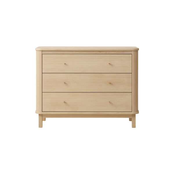 Wood Dresser 3 Drawers, oak, Oliver Furniture