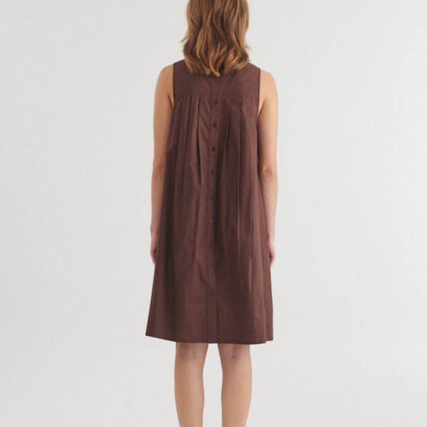 Ida Dress, chicory coffee, Basic Apparel
