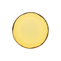 Glass platter, fire yellow, Iittala
