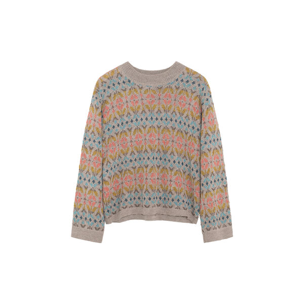 Alpaca Pattern Sweater, multi, Serendipity