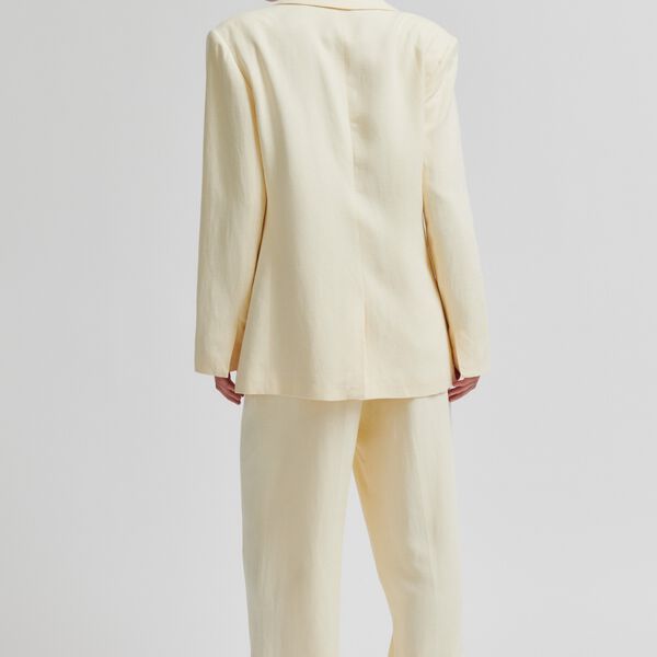 Lino Classic Trousers, alabaster gleam, Second Female