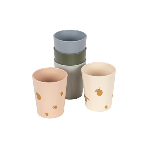 5er-Pack Becher, lemon mix, Konges Sl&oslash;jd