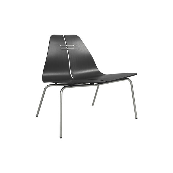 PK23&trade; Lounge Chair, black coloured ash/steel, Fritz Hansen