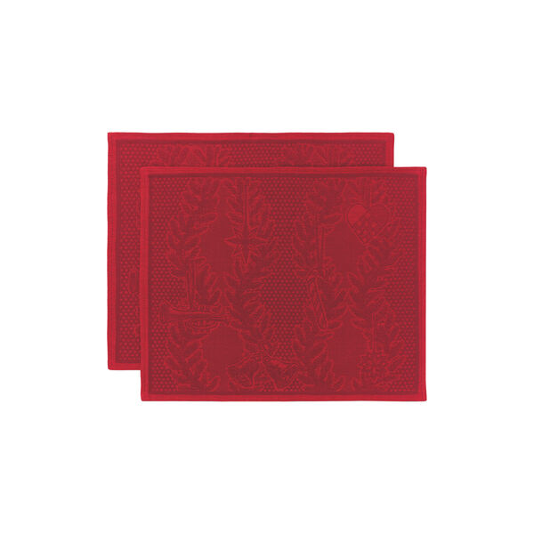 Star Fluted Placemat 2 pcs, red Star Fluted Placemat 2 pcs, red, Royal Copenhagen