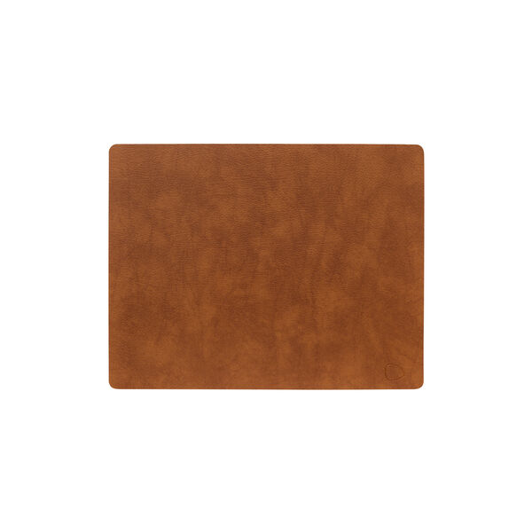 Bull table mat Square L, cognac, LIND DNA