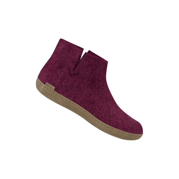 Filzstiefelletten, cranberry, Glerups