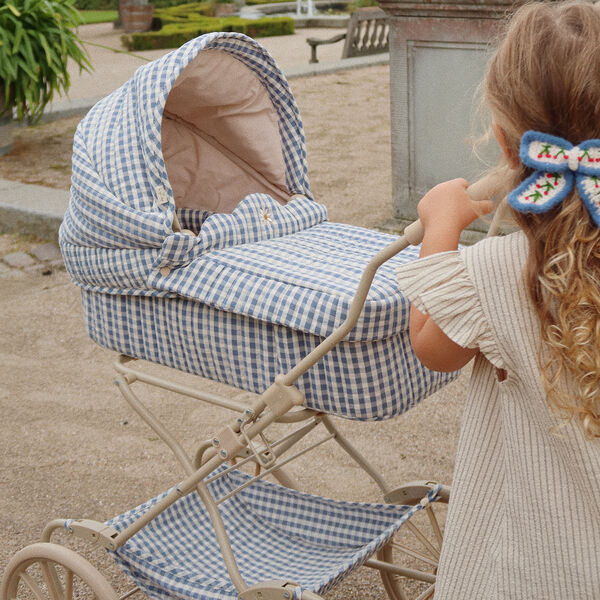 Puppenwagen, captains blue check, Konges Sl&oslash;jd