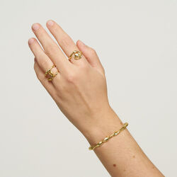 Idun double ring, silver plated, Pure by Nat
