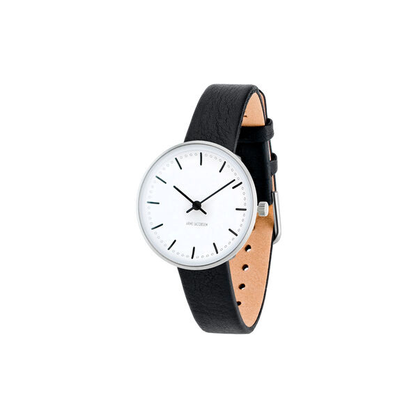 City Hall Wrist Watch, white/steel/black City Hall Wrist Watch, white/steel/black, Arne Jacobsen Watches