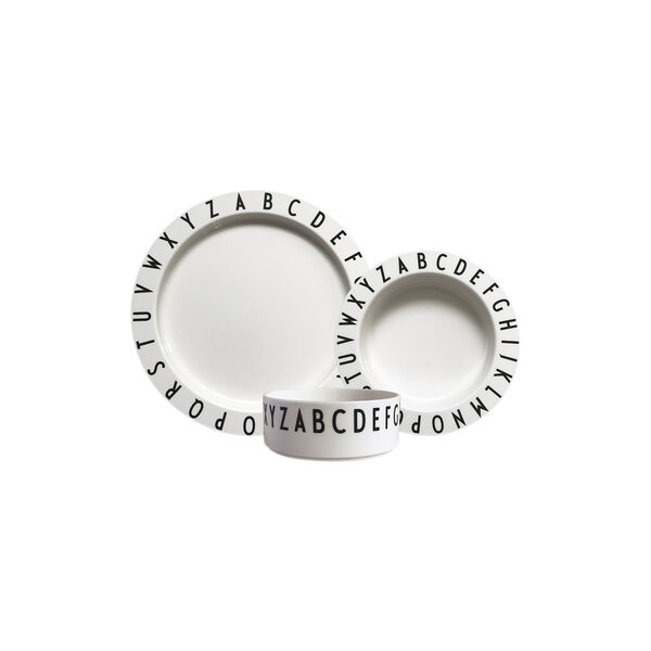 Eat & Learn plate set, Design Letters