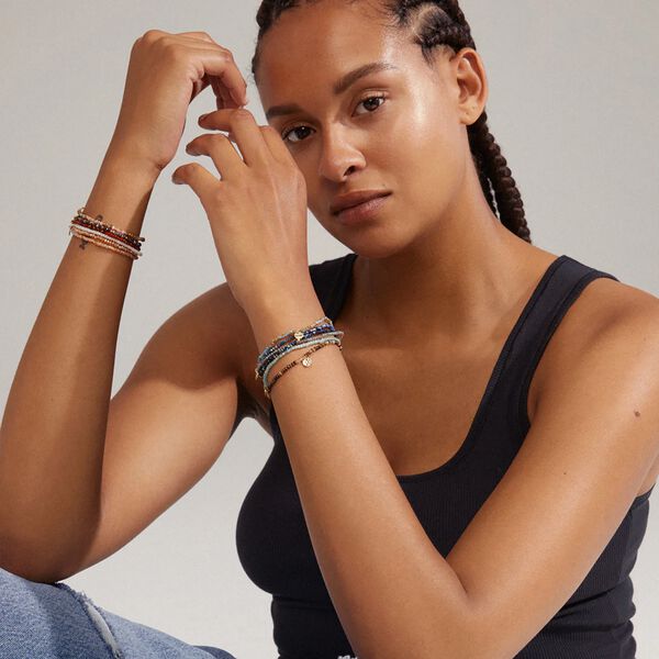 INDIE bracelet, brown mix, Pilgrim
