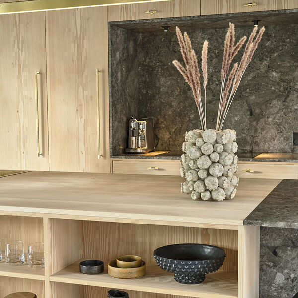 Elha Vase/&Uuml;bertopf, Creme, Villa Collection