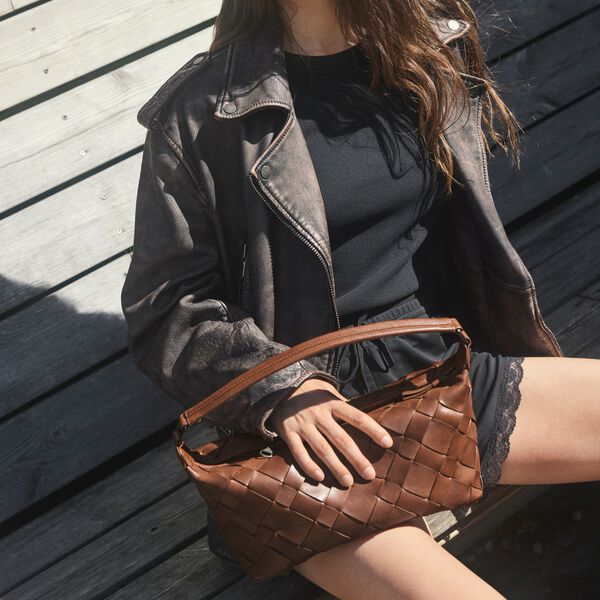 LotusMBG Bag, Woven, cognac, Markberg