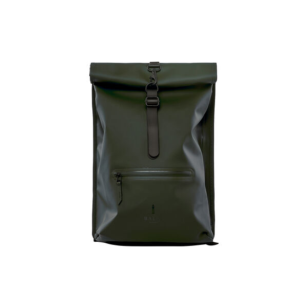 Rolltop Rucksack, green, Rains