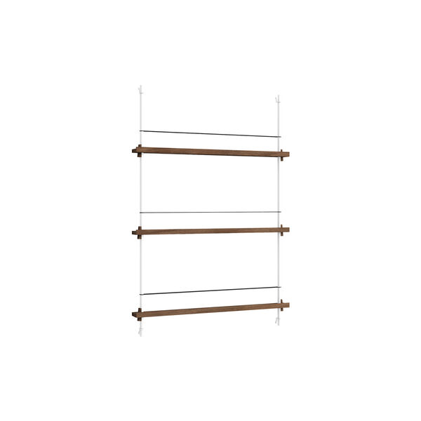 Magazine Shelving Medium, smoked oak/white, MOEBE