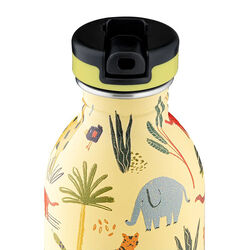 Urban Trinkflasche mit Sportverschluss und Stone-Finish, Jungle Friends, 24Bottles