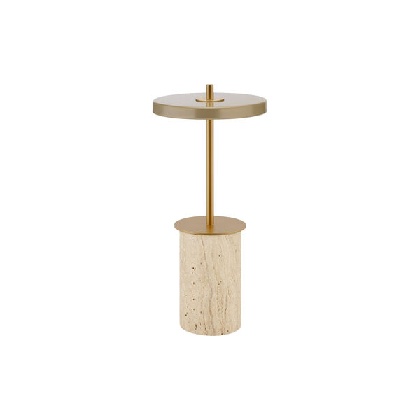 Asteria Move Mini tragbare Leuchte, clay travertine brass, UMAGE