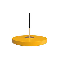 Asteria Micro Pendant, saffron yellow/brass, UMAGE
