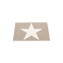 Viggo Plastic Rug, mud/vanilla, Pappelina