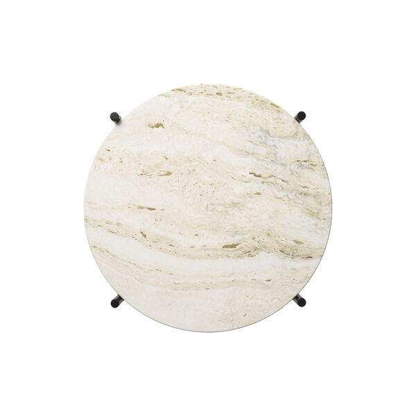 TS Beistelltisch rund, neutral wei&szlig;/schwarz, GUBI