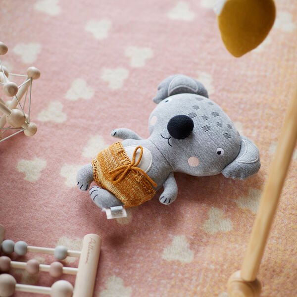 Melvin Babyplaid, rosa/gelb, Røros Tweed